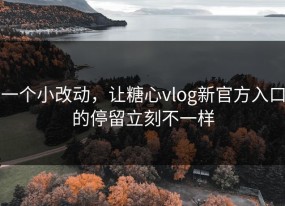 一个小改动，让糖心vlog新官方入口的停留立刻不一样