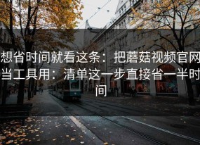 想省时间就看这条：把蘑菇视频官网当工具用：清单这一步直接省一半时间