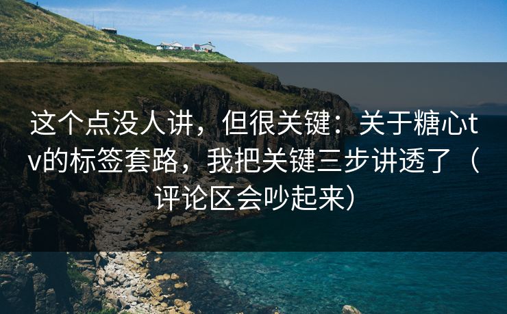 这个点没人讲,但很关键:关于糖心tv的标签套路,我把关键三步讲透了(评论区会吵起来) 这个点没人讲,但很关键:关于糖心tv的标签套路,我把关键三步讲透了(评论区会吵起来)